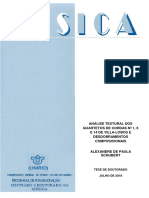Schubert A - Análise Textural Dos Quartetos de Cordas #1, 6 e 14 de Villa-Lobos e Desdobramentos Composicionais