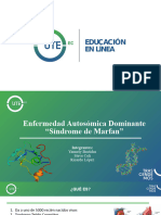 Enf. Autosómica Dominante. Sindorme de Marfan