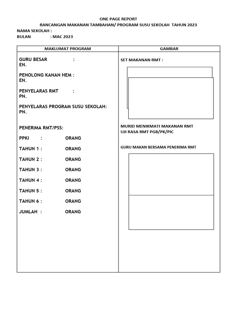 Laporan Program Susu Sekolah 2023 | PDF
