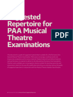 Paa Musical Theatre Suggested Repertoire - 1