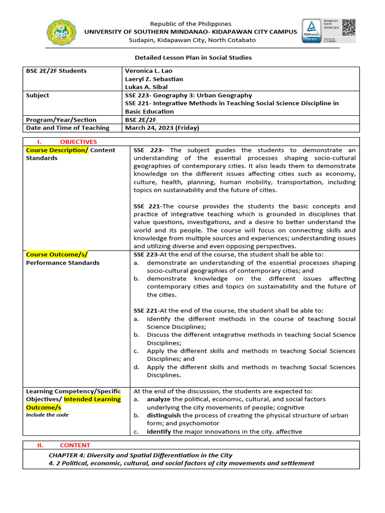 Lesson-Plan-Do42 2016 Social Studies | PDF | Learning | Social Sciences