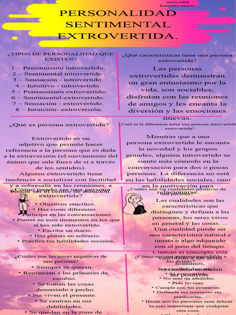 Personalidad Sentimental Extrovertida. | PDF