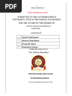 Submitted To The Savitribai Phule University, Pune in The Partial Fulfilment For The Award of The Degree of