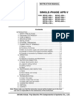 RPVE ［APR-V／単相］ 取扱説明書（英文）