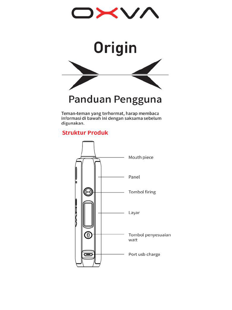 OXVA Origin User Manual Indonesian