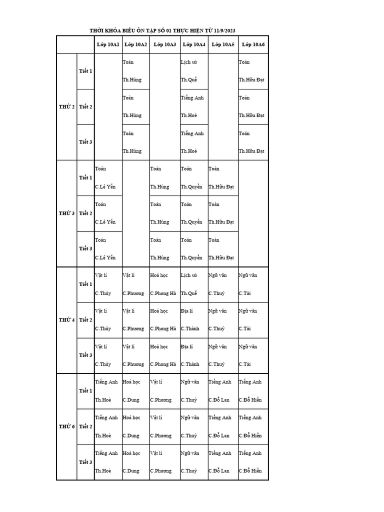 Tkb on tap so 01 thuc hien tu 11 09 2023 truong sau cap nhat 2 pdf