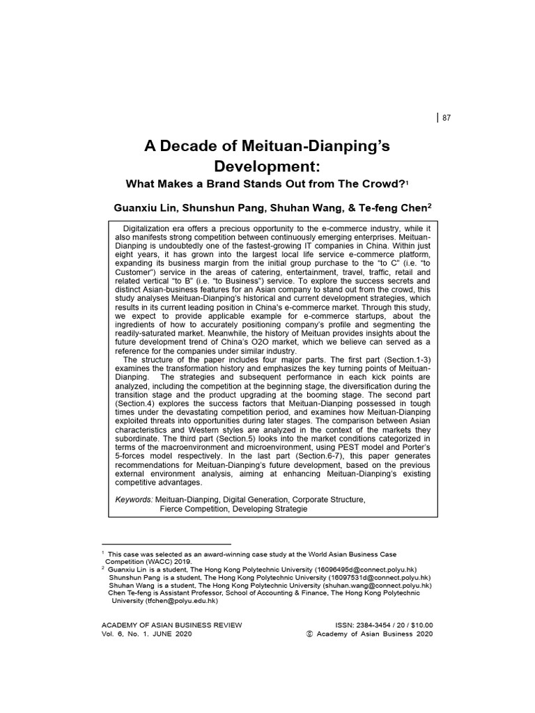 Meituan-Dianping: E-Commerce Success Analysis | PDF | E Commerce | Business