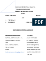 MOOT Respondents' Written Submission (Ku Adam, Ahmad Usamah & Co.)