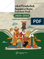 Proyeksi Penduduk Kabupaten - Kota Provinsi Bali 2020-2035 Hasil Sensus Penduduk 2020