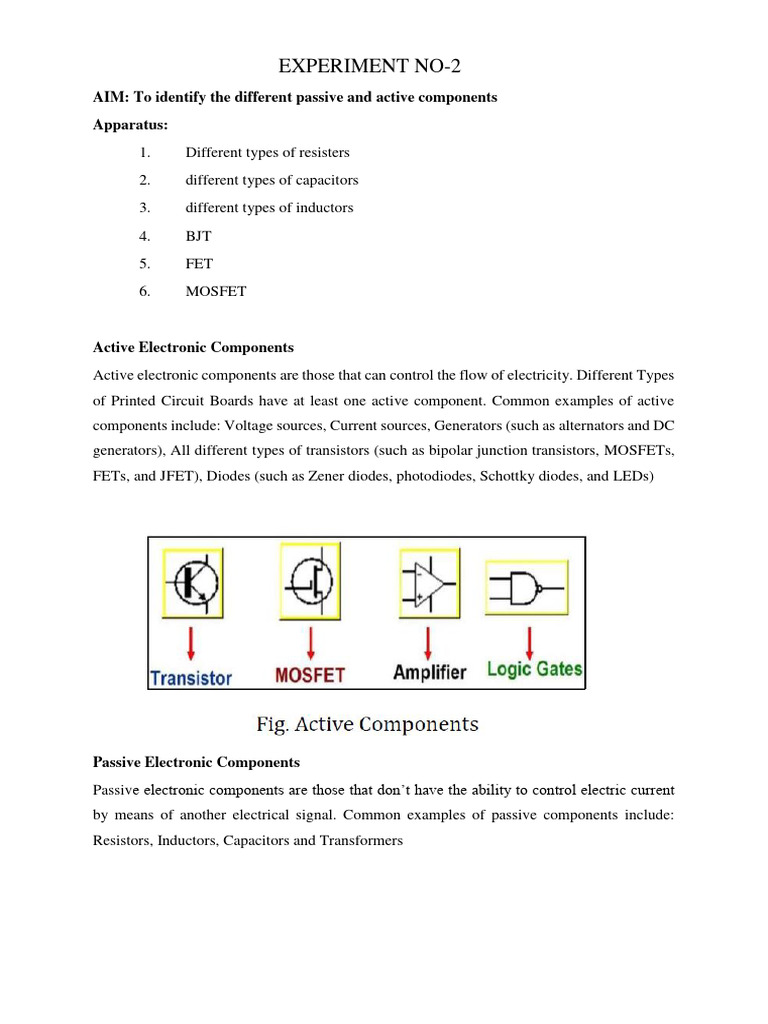 Experiment on Passive Components | PDF | Teaching Methods & Materials ...