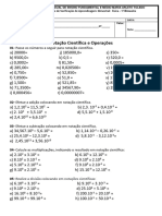 01 - Notação Científica e Operações - Exercícios