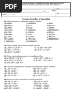 Exercícios de Notação Científica 8º Ano | PDF