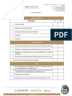 Lista de Cotejo 1