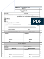 Resignation Form