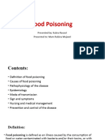 Food Poisoning: Presented By: Kubra Rasool Presented To: Mam Rubina Majeed