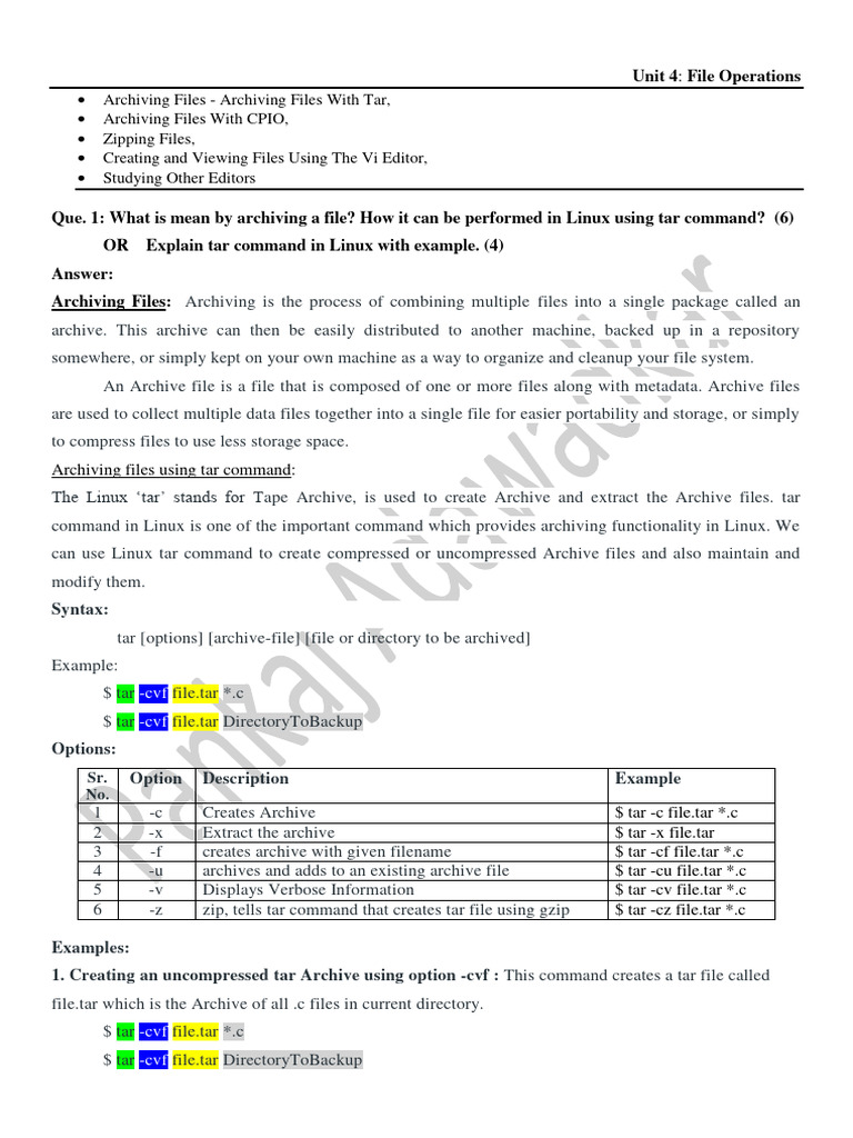 Linux Unit 4 | PDF