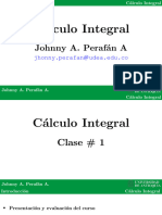 Cálculo Integral Clase 1 Introducción
