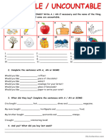 Countable - Uncountable Nouns