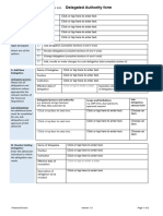 Delegated Authority Form Word