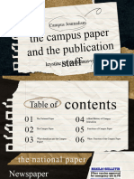 The Campus Paper and Publication Staff