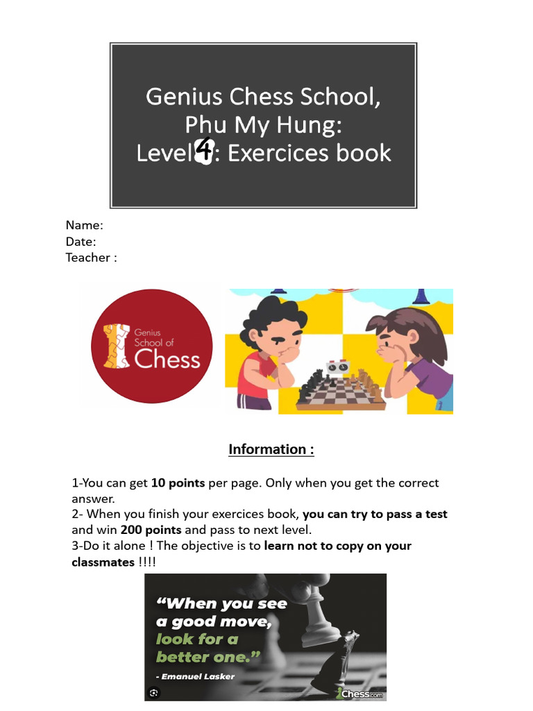 Level 4 Chess Book Pdf Chess Abstract Strategy Games