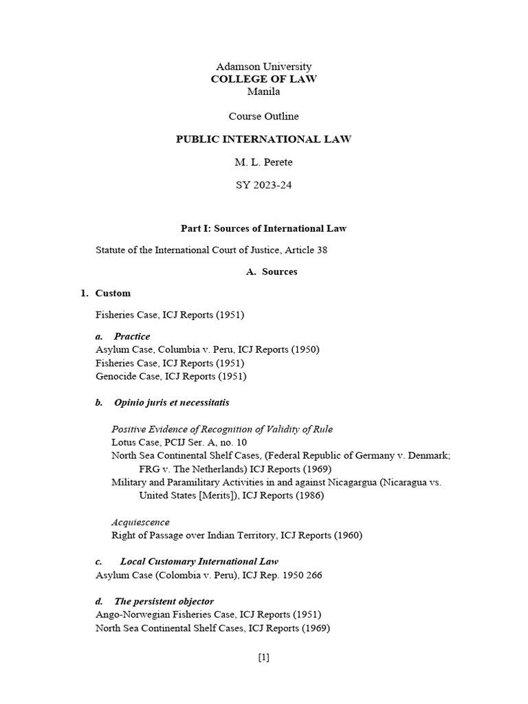 Nicaragua and Legal Fragmentation Issues | PDF | International Criminal ...