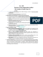 SA - 200 Overall Objectives of The Independent Auditor and The Conduct of Audit AS Per SA