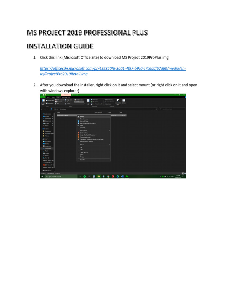 MS Project 2019 Installation & Activation Guide | PDF