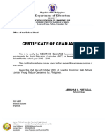 Certificate of Graduation