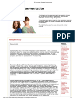DP Psychology - Exemplar - Communication