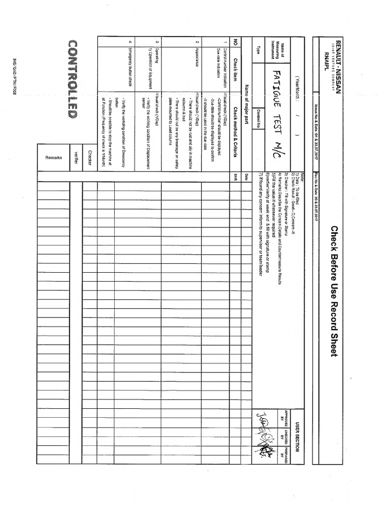 Cbu - Fatigue Test MC | PDF