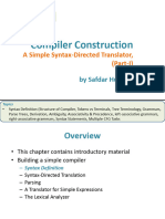 Lecture#5 - Chap#2 (Syntax Directed Translator (Part-I) )