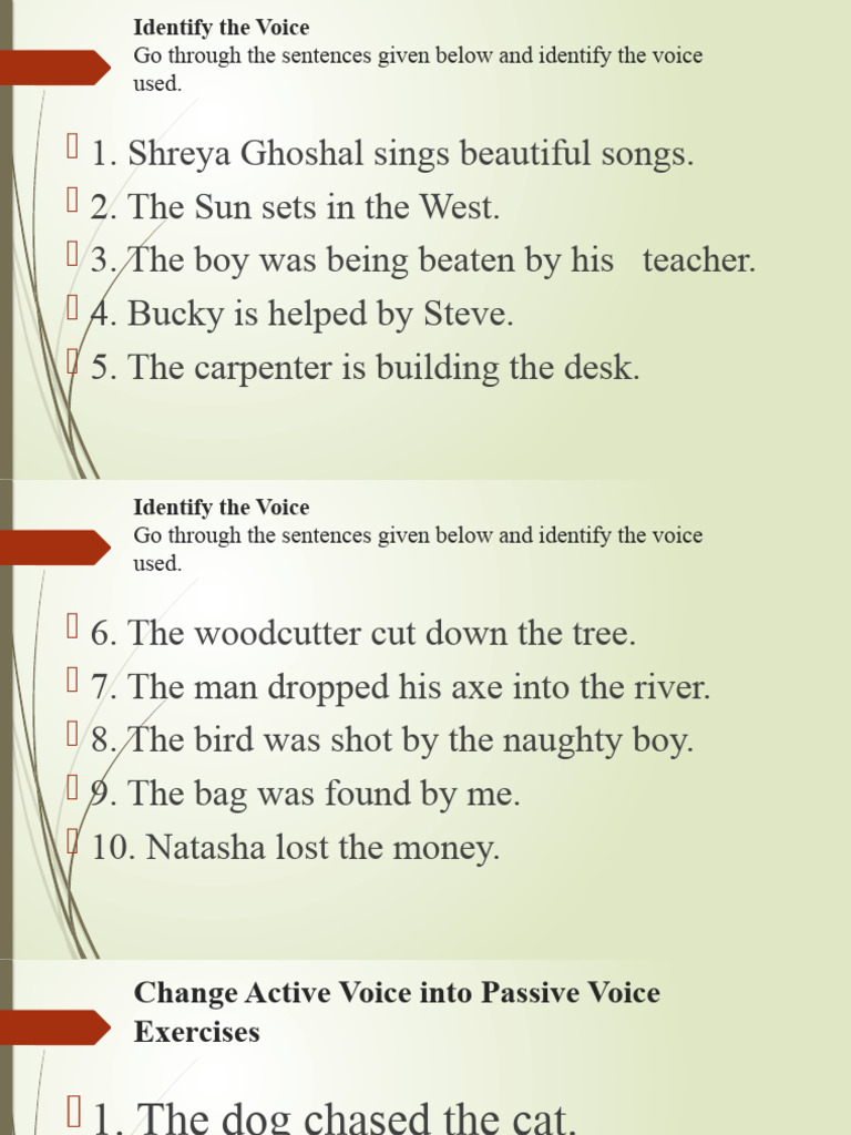 Identifying Active and Passive Voice | PDF