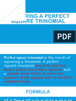 Math - L4-Factoring A Perfect Square Trinomial