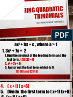 Math - L6-Factoring General Trinomials - Factoring Quadratic Trinomials - Where A Greater Than 1