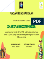 Piagam Penghargaan Neon Tebal Dan Seru Oranye Dan Kuning