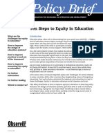 Ten Steps To Equity in Education