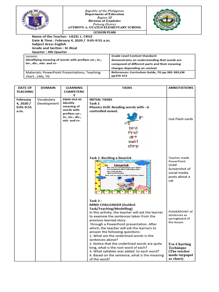 COT Quarter4 Week4 Day2 | PDF | Learning | Teachers