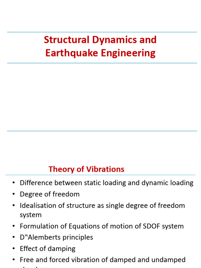 Structural Dynamics and Earthquake Engineering | PDF