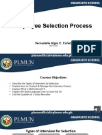 Employee Selection Process Report
