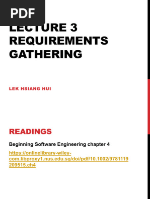 L3 Requirements Gathering