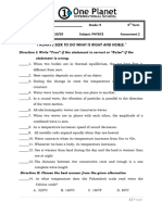 Grade 9-Physics Assessment 2