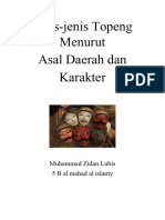 Jenis Topeng Berdasarkan Daerah Dan Karakter