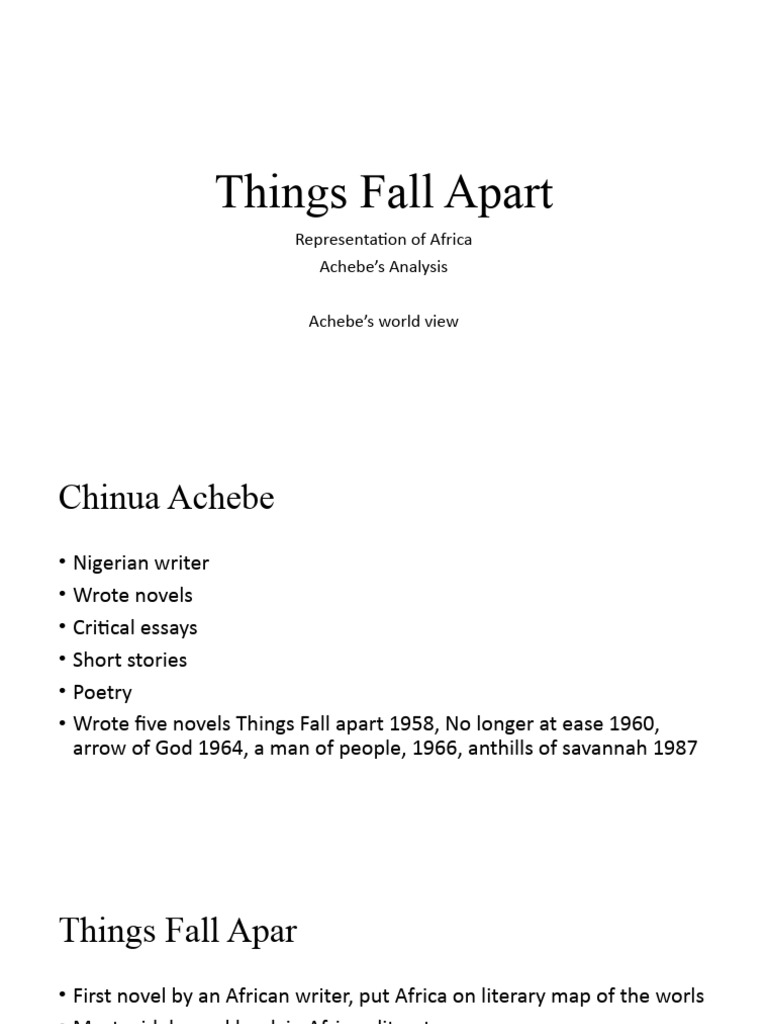 Things Fall Apart PDF