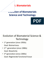 Biomaterials: Evolution of Biomaterials Science and Technology