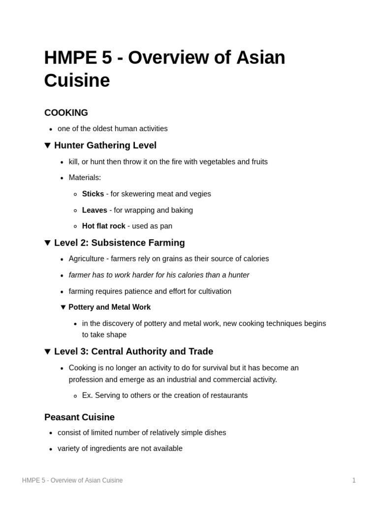 Asian Cuisine: Key Ingredients & Regions | PDF | Cuisine | Asian Cuisine