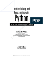 Problem Solving and Programming With: Python