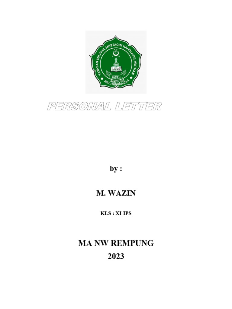 Personal Letter | PDF