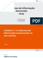 Aula 02 - Sistemas de Informação Gerenciais - Introdução - Caso de Abertura