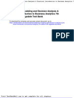 Spreadsheet Modeling and Decision Analysis A Practical Introduction To Business Analytics 7th Edition Cliff Ragsdale Test Bank Full Download